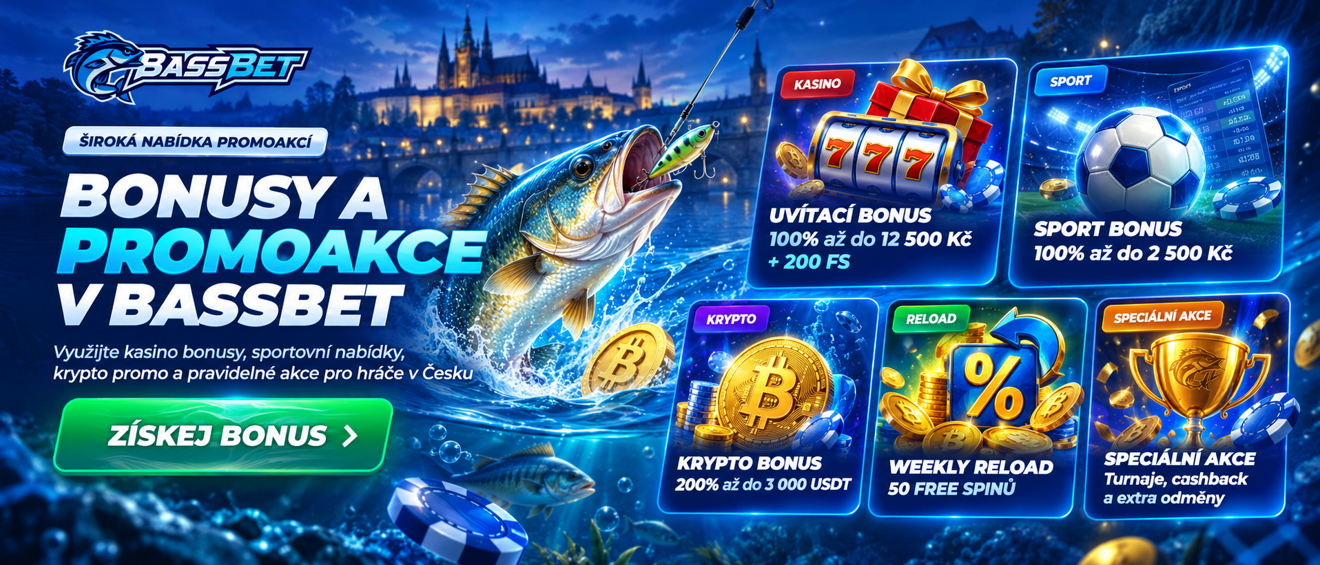 Kasino sekce a herní kategorie BassBet Casino